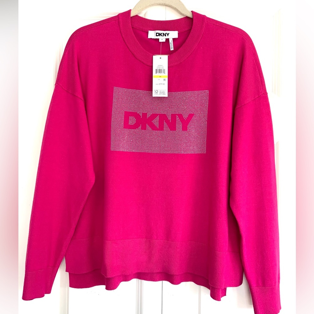 DKNY Logo Crew Neck Pullover